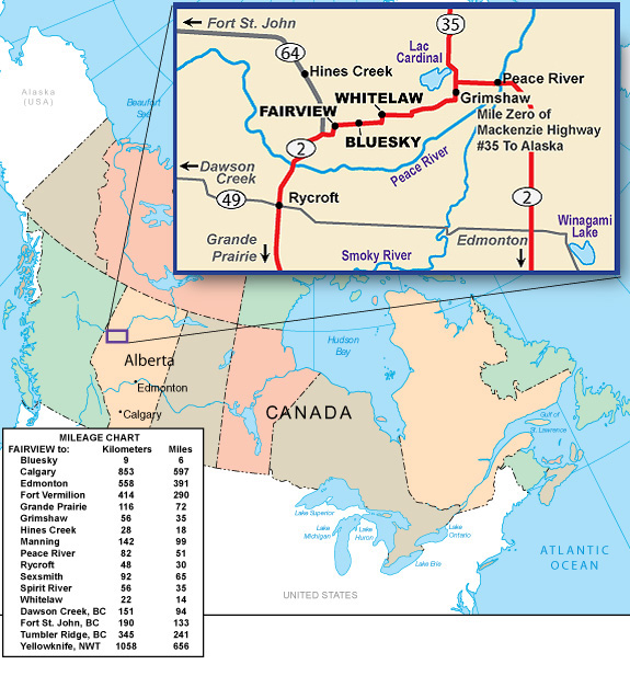 Graphic showing location of Bluesky Alberta